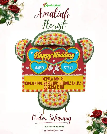 Papan Bunga Pernikahan Tambelang